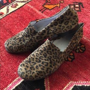Mephisto leather leopard print loafers